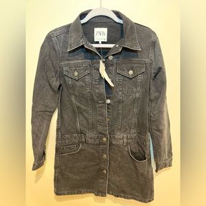 Zara Black Denim Dress